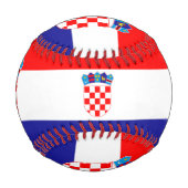 Kroatische Flagge & Kroatien Sport / Baseball Ball (Rückseite)