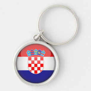 kroatische Flagge & Kroatien Urlaub, Reise/Sport Schlüsselanhänger