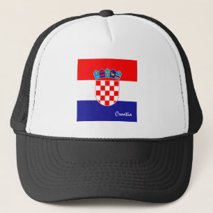 Kroatische Flagge & Kroatien Urlaub / Sportfans Truckerkappe