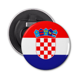 Kroatische Flagge & kroatische Feier/Sport Flaschenöffner