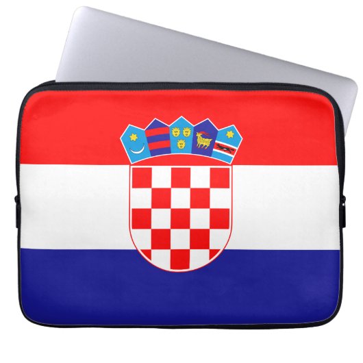 Kroatische Flagge Laptopschutzhülle (Vorderseite)