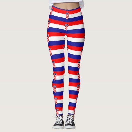 kroatische Flagge Leggings (Vorderseite)