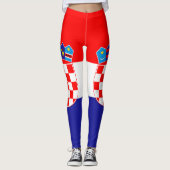 Kroatische Flagge Leggings (Vorderseite)