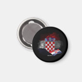 Kroatische Flagge Magnet (Vorderseite/Rückseite)