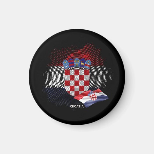 Kroatische Flagge Magnet (Vorne)