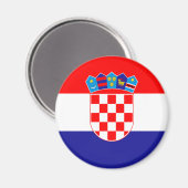Kroatische Flagge Magnet (Vorderseite/Rückseite)