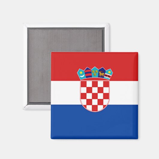 Kroatische Flagge Magnet (Vorderseite/Rückseite)