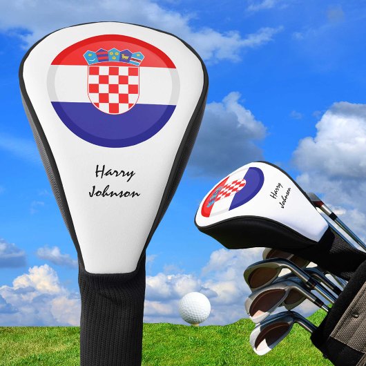 Kroatische Flagge & Mit Monogramm Golf Clubs Abdec Headcover