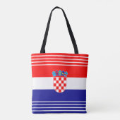 Kroatische Flagge mit Streifen Hrvatska Zastava Tasche (Rückseite)