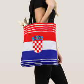 Kroatische Flagge mit Streifen Hrvatska Zastava Tasche (Von Nahem)
