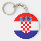 Kroatische Flagge mit Wappen Schlüsselanhänger (Vorne)