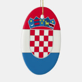 Kroatische Flagge oder Flagge Kroatiens Keramikornament (Rechts)