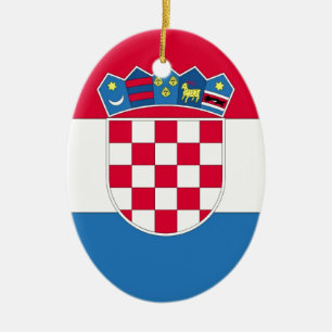 Kroatische Flagge oder Flagge Kroatiens Keramikornament
