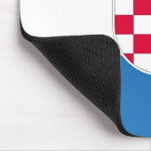 Kroatische Flagge oder Flagge Kroatiens Mousepad (Ecke)