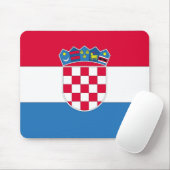 Kroatische Flagge oder Flagge Kroatiens Mousepad (Mit Mouse)