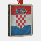 Kroatische Flagge Ornament Aus Metall (Rechts)