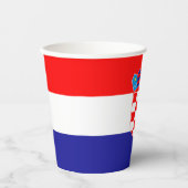 Kroatische Flagge Pappbecher (Vorderseite)