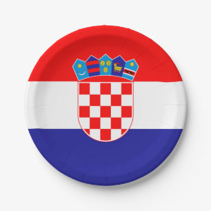 Kroatische Flagge Pappteller