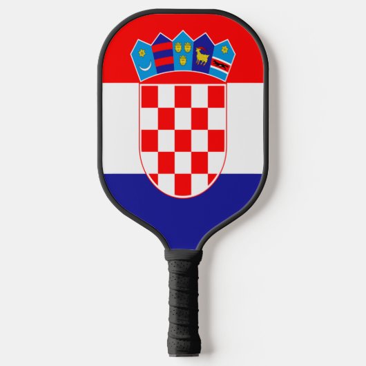 kroatische Flagge Pickleball Schläger (Vorderseite)