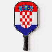 kroatische Flagge Pickleball Schläger (Rückseite)