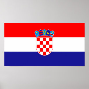 Kroatische Flagge Poster