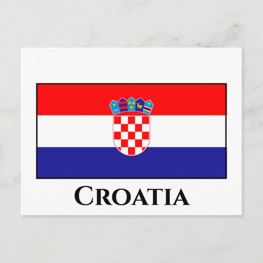 kroatische Flagge Postkarte (Vorderseite)