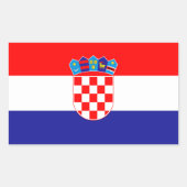 Kroatische Flagge Rechteckiger Aufkleber (Vorderseite)