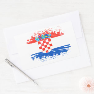 kroatische Flagge Rechteckiger Aufkleber