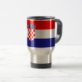 Kroatische Flagge Reisebecher (VorderseiteRechts)