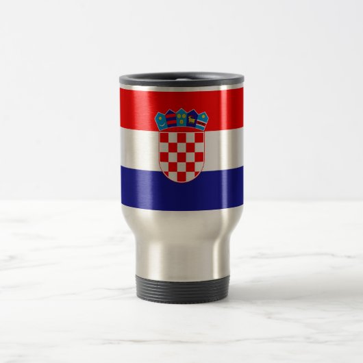 Kroatische Flagge Reisebecher (Mittel)