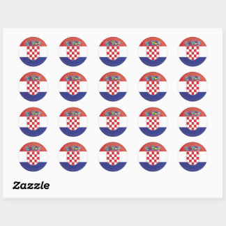 Kroatische Flagge Runder Aufkleber