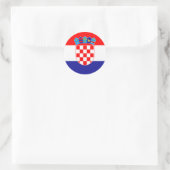 kroatische Flagge Runder Aufkleber (Tasche)
