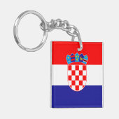 Kroatische Flagge Schlüsselanhänger (Vorderseite links)