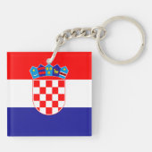 Kroatische Flagge Schlüsselanhänger (Rückseite)