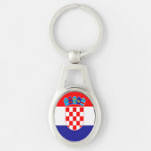 Kroatische Flagge Schlüsselanhänger (Vorderseite)