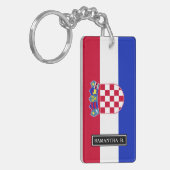 Kroatische Flagge Schlüsselanhänger (Vorderseite links)
