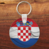 Kroatische Flagge Schlüsselanhänger (Vorderseite)