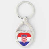 Kroatische Flagge Schlüsselanhänger (Vorderseite)