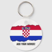 Kroatische Flagge Schlüsselanhänger (Vorderseite)