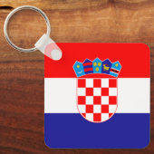 Kroatische Flagge Schlüsselanhänger (Vorderseite)