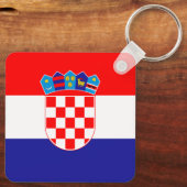 Kroatische Flagge Schlüsselanhänger (Rückseite)