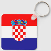 Kroatische Flagge Schlüsselanhänger (Rückseite)