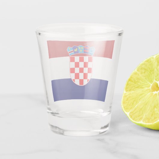 kroatische Flagge Schnapsglas (Rückseite)