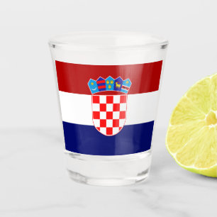 kroatische Flagge Schnapsglas