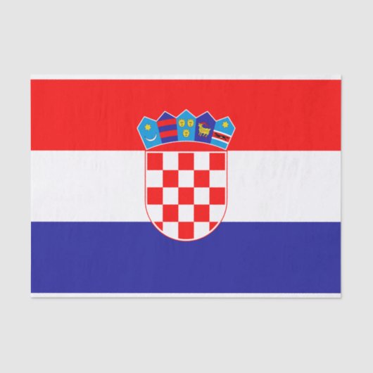 Kroatische Flagge Seidenpapier (Vorderseite)