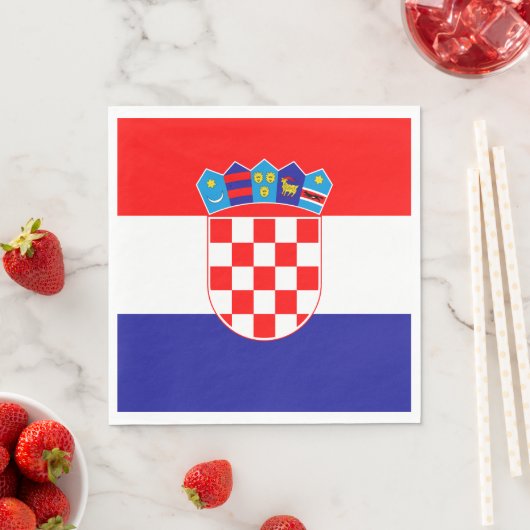Kroatische Flagge Serviette (Beispiel)