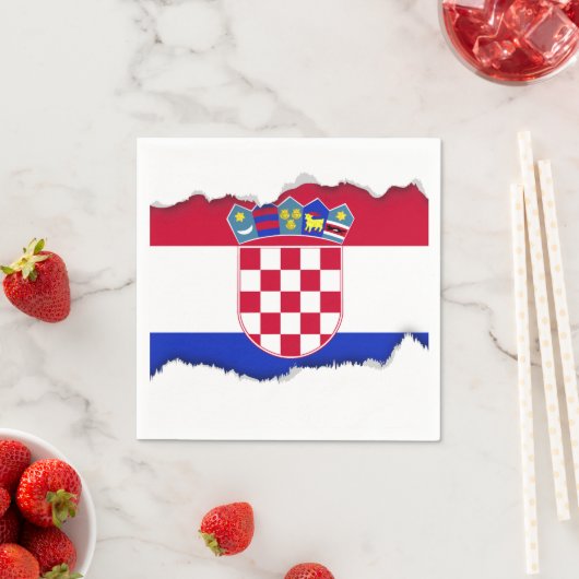 Kroatische Flagge Serviette (Beispiel)