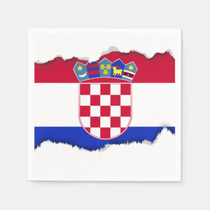 Kroatische Flagge Serviette