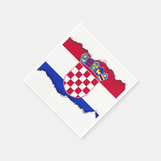 Kroatische Flagge Serviette (Ecke)