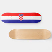 Kroatische Flagge Skateboard (Horizontal)